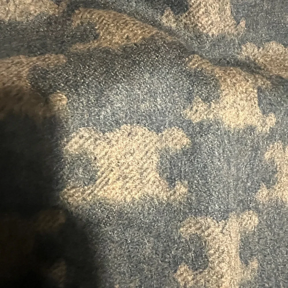 Celine Houndstooth Brown and Black Scarf